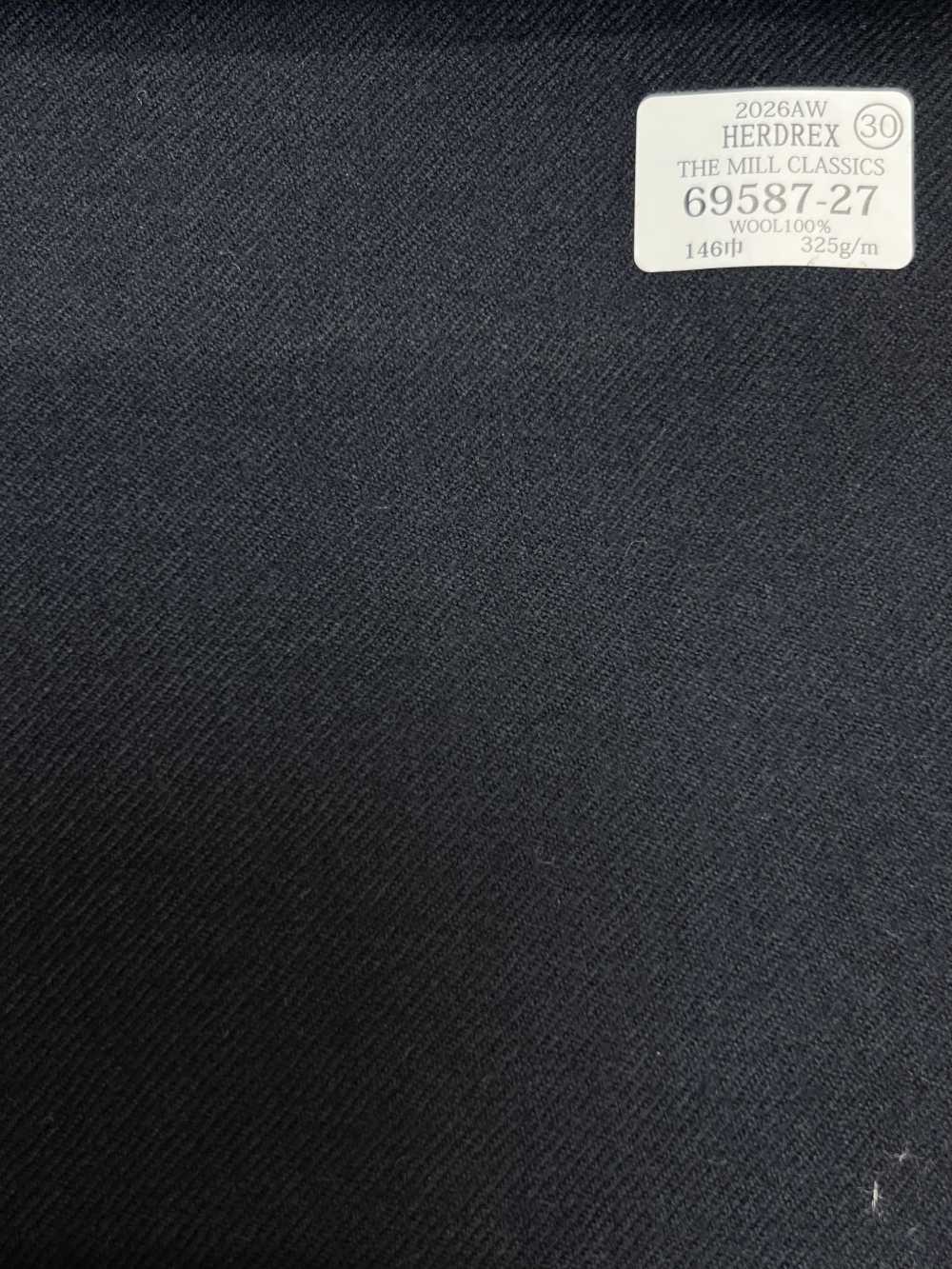 69587-27 26AW HERDREX【THE MILL CLASSICS】米尔经典 素色 藏青[面料] 国岛株式会社