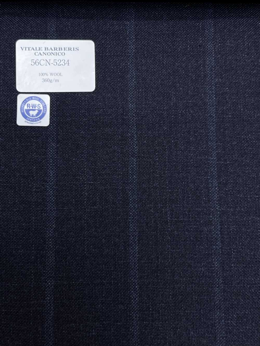 56CN5234 CANONICO（卡诺尼科）RWS 传统精纺 21 深藏青条纹[面料] 佳能