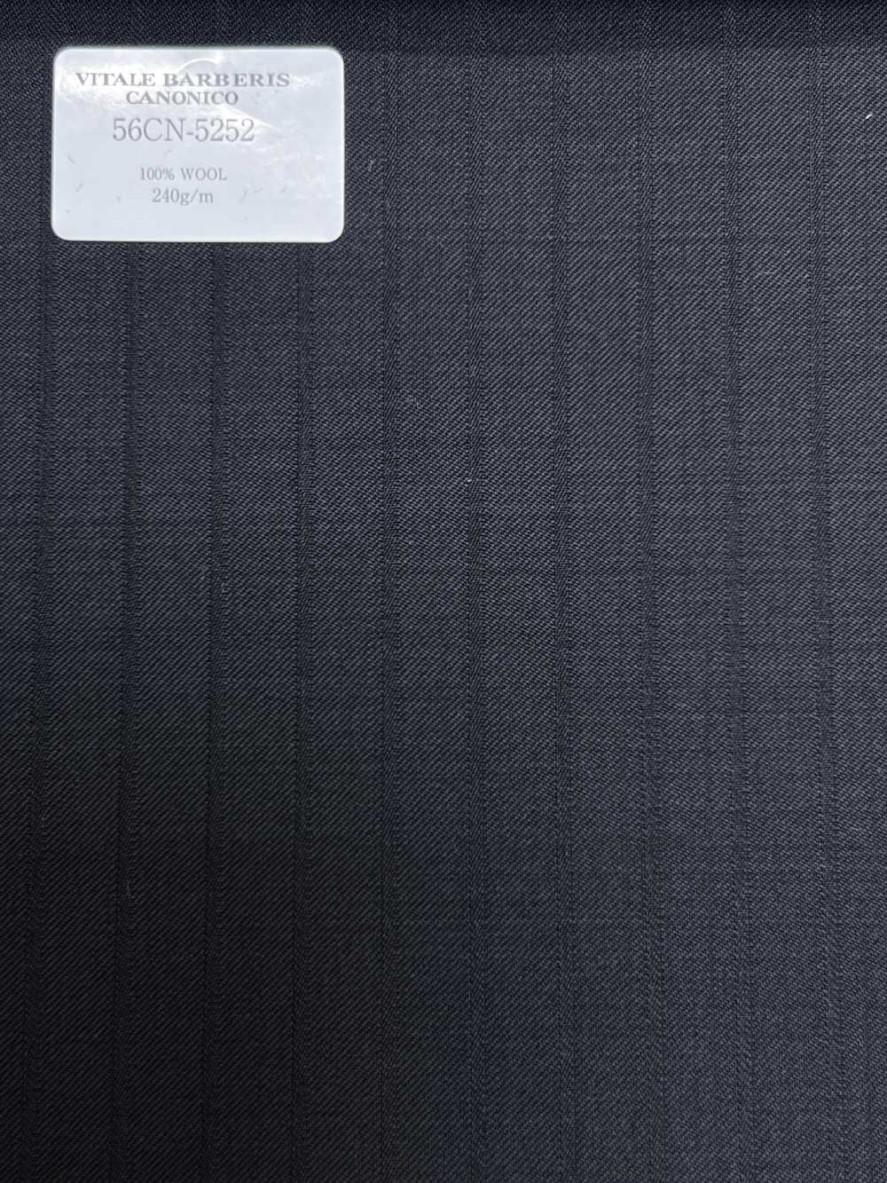 56CN5252 CANONICO（卡诺尼科）PRUNELLE 黑色隐条纹[面料] 佳能