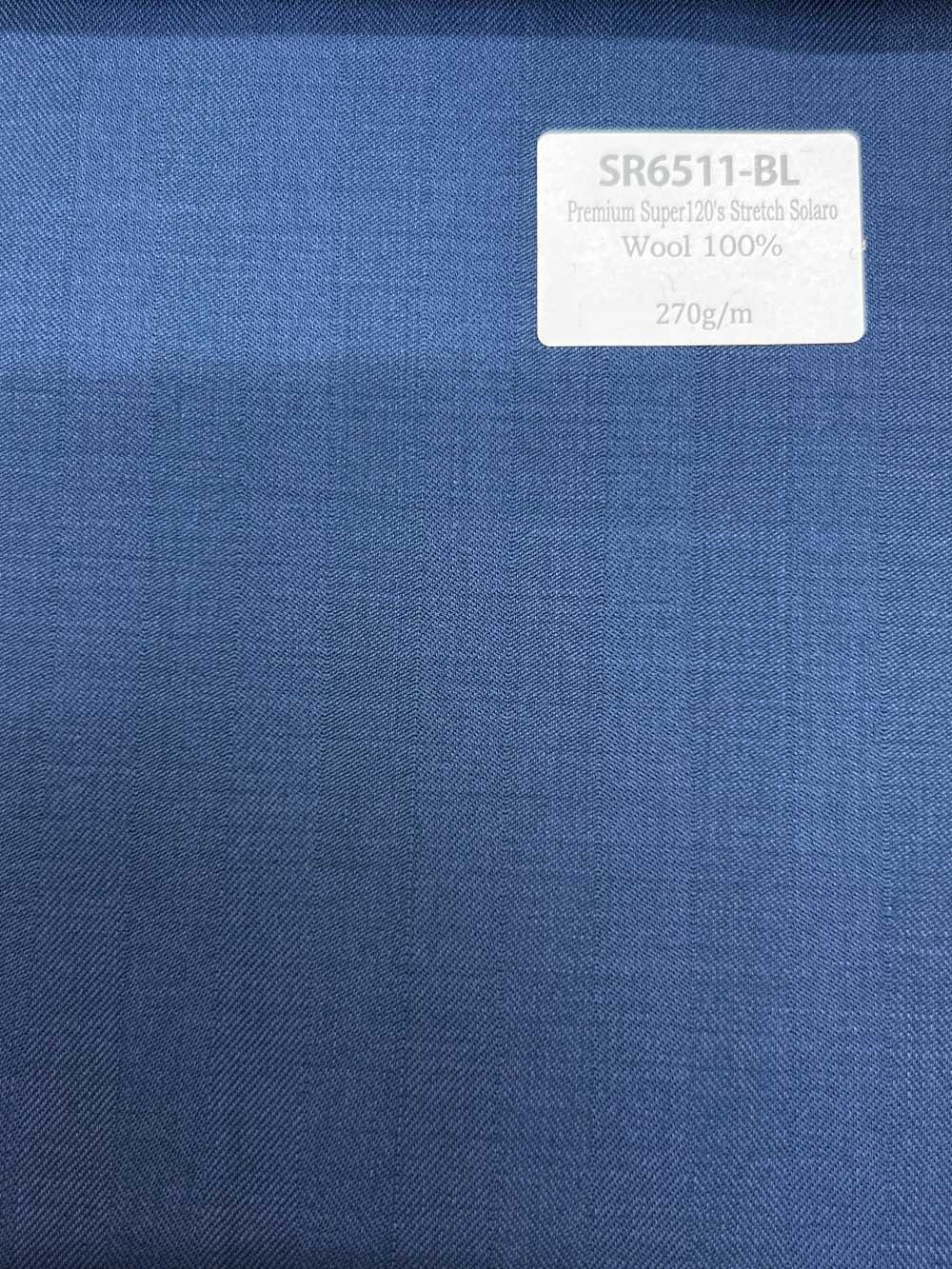 SR6511-BL 经典款 日本产 Premium Super120单纱 Stretch Solaro 蓝色 纯色 变色光泽[面料] 细井商事株式会社