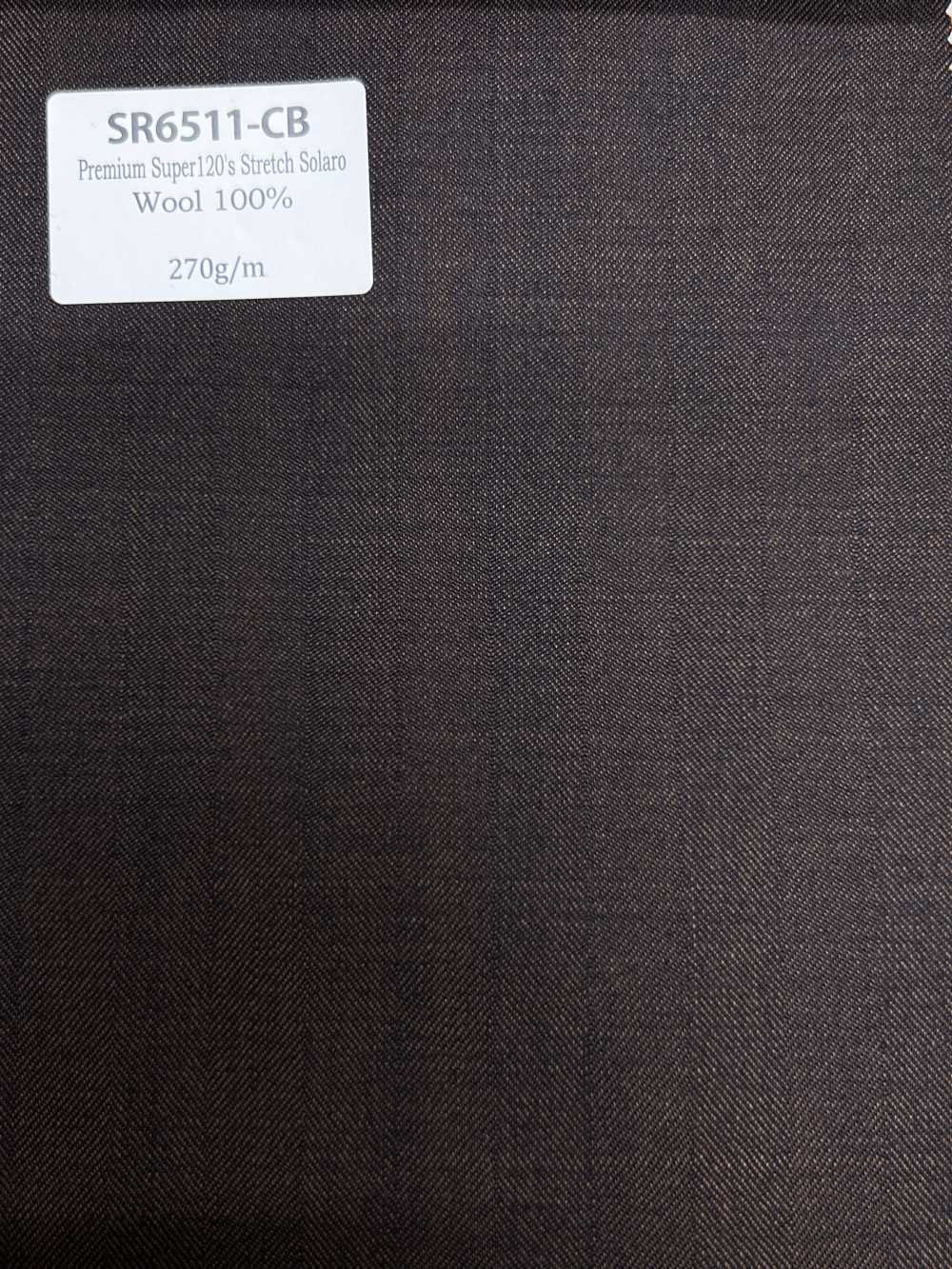 SR6511-CB 经典款 日本国产 Premium Super120'单股 弹力 Solaro 炭灰灯芯绒棕色 纯色 玉虫色[面料] 细井商事株式会社