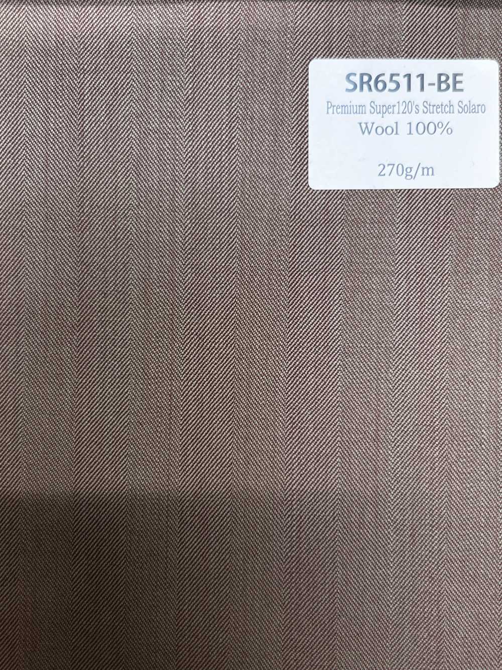 SR6511-BE 经典款 日本产 Premium Super120'单纱 Stretch Solaro 米色 纯色 闪彩色[面料] 细井商事株式会社