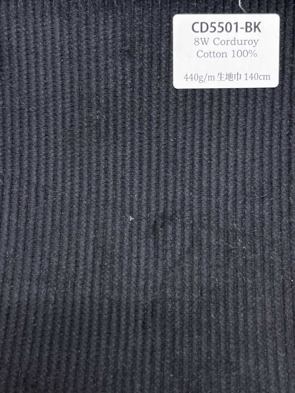 CD5501-BK 8W灯芯绒 C100 黑色[面料] 细井商事株式会社