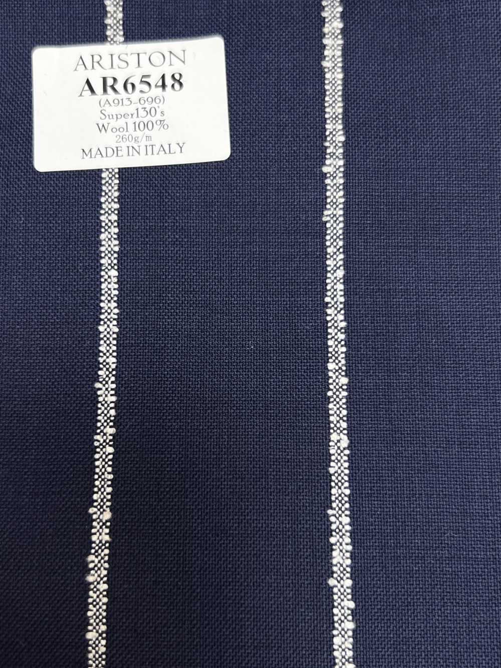 AR6548 ARISTON Super130's 海军蓝×白 条纹[面料] 细井商事株式会社