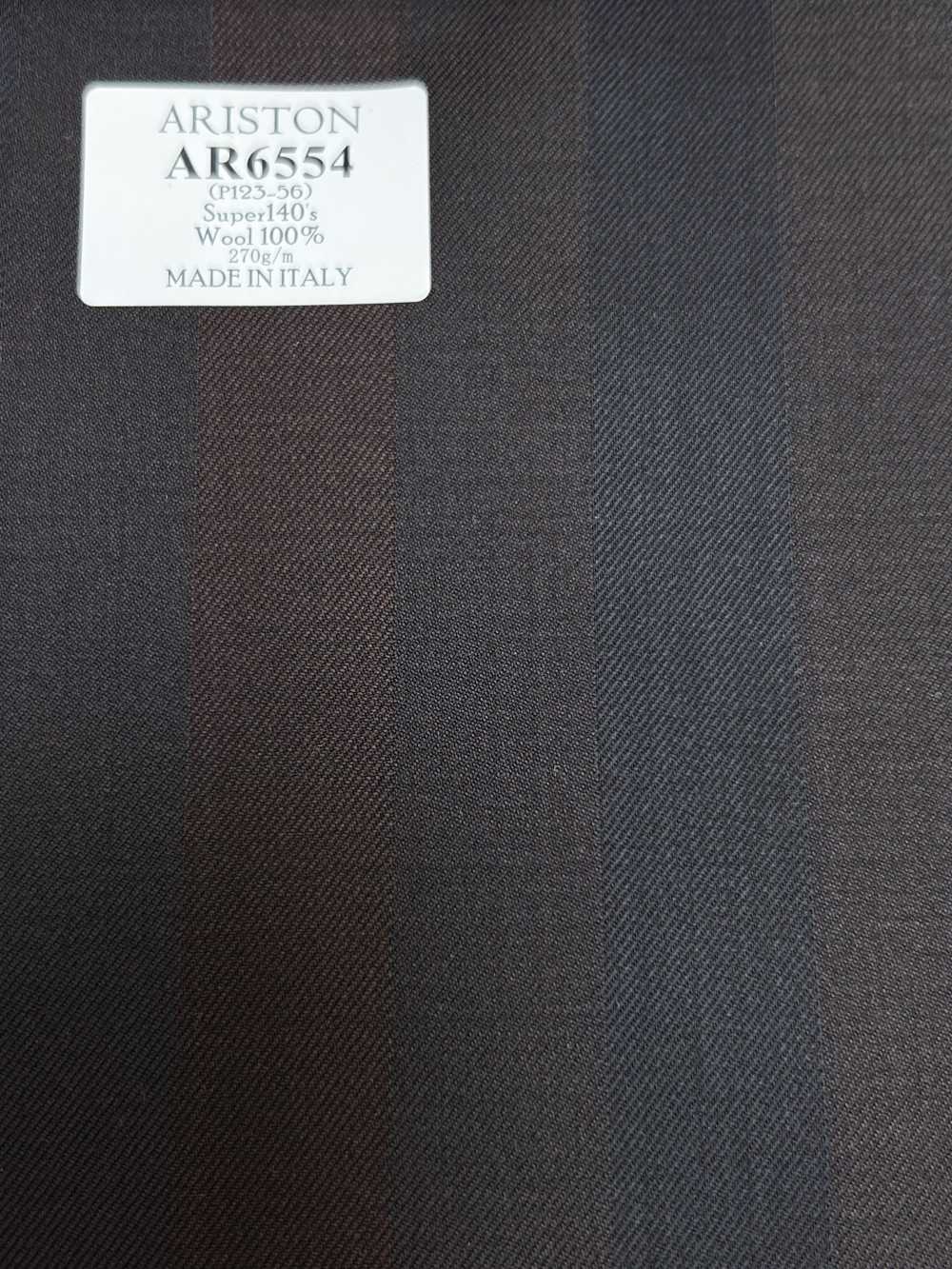 AR6554 ARISTON Super140's 棕色条纹[面料] 细井商事株式会社