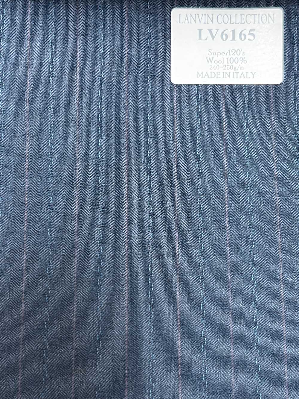 LV6165 LANVIN COLLECTION Super120's 蓝绿色 条纹[面料] 细井商事株式会社