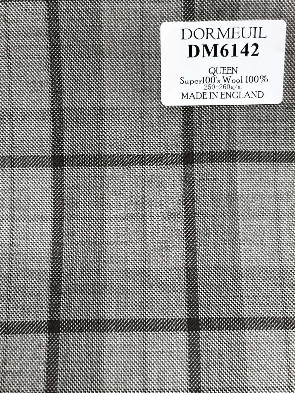 DM6142 DORMEUIL QUEEN Super100's 米色×黑色 格纹[面料] 细井商事株式会社