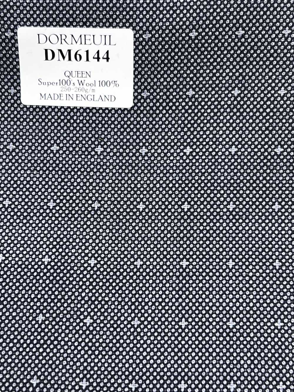 DM6144 DORMEUIL QUEEN Super100's 黑×白 刺子图案[面料] 细井商事株式会社