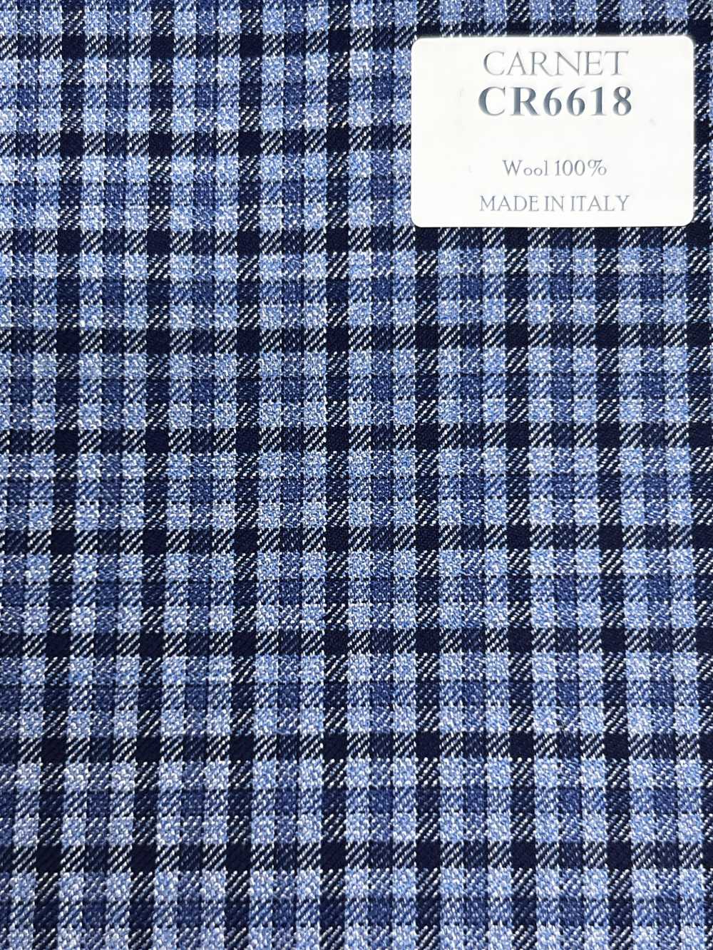 CR6618 CARNET saxe蓝 格纹[面料] 细井商事株式会社
