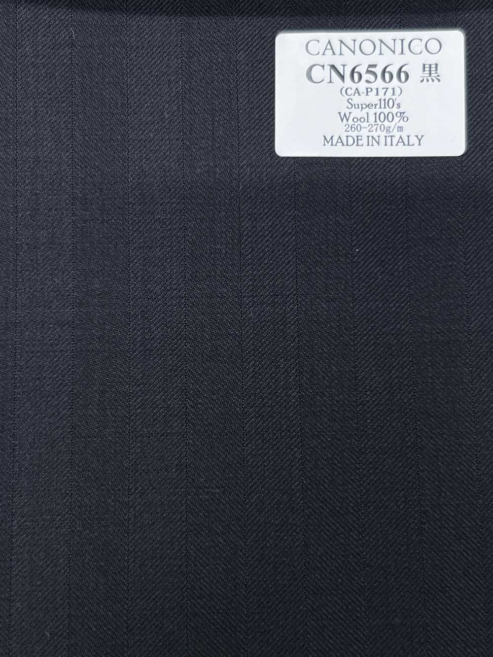 CN6566 CANONICO Super110's 黑色条纹[面料] 细井商事株式会社