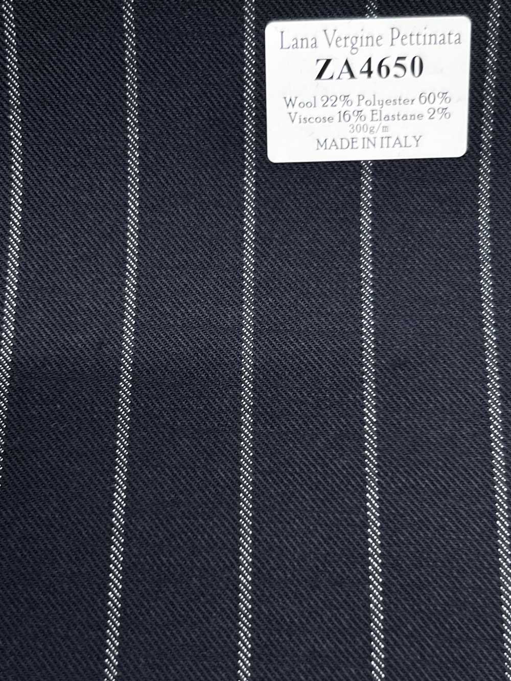 ZA4650 Lana Vergine Pettinata 海军蓝×白色 条纹[面料] 细井商事株式会社