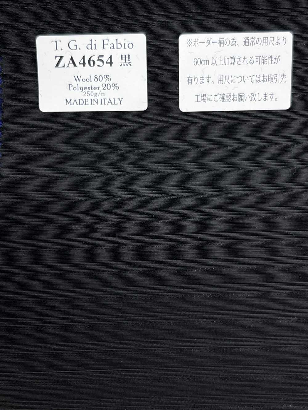 ZA4654 T.G.di Fabio 黑色横条纹[面料] 细井商事株式会社