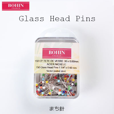 26599 玻璃头针彩色别针（法国制造）[工艺品用品] BOHIN