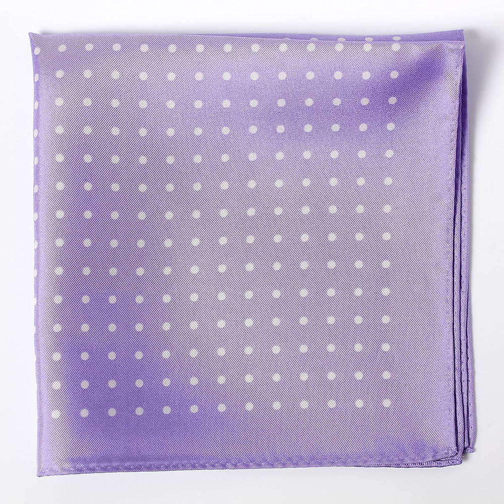 CFD-6PU 圆点印花真丝口袋方巾紫[正装配饰] 山本（EXCY）