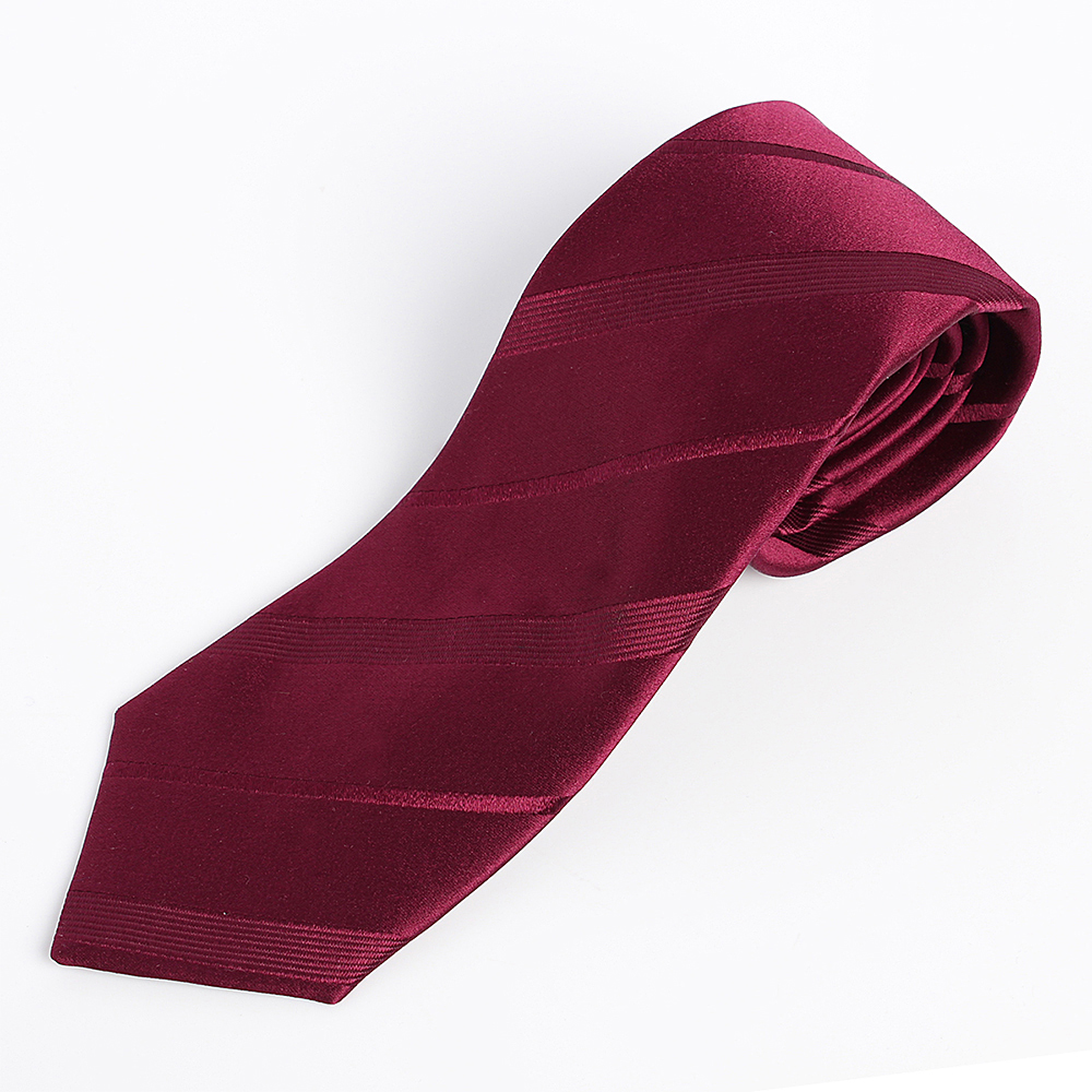 HVN-21 使用 VANNERS面料的手工领带条纹图案酒红色[正装配饰] 山本（EXCY）
