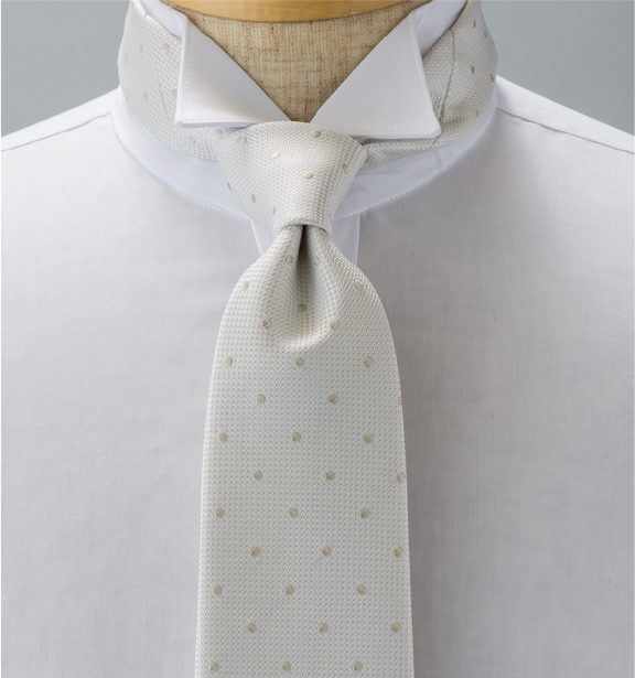 NE-38 日本制造的正装领带点白色[正装配饰] 山本（EXCY）