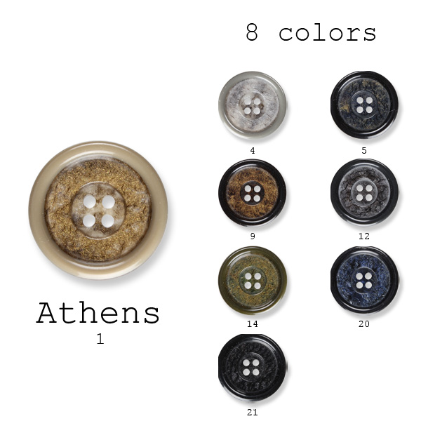 アテネ 意大利制造的西装和夹克的聚酯纤维纽扣