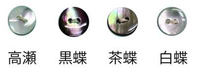 1502 2孔 无边 贝壳纽扣