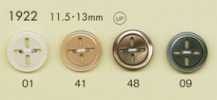1922 DAIYA BUTTONS 异形四眼 仿贝壳聚酯纤维纽扣