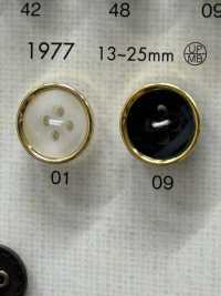 1977 优雅奢华的 4 孔衬衫纽扣 Osaka Plastic Industries（DAIYA BUTTON） 更多图片