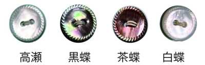 220 两孔 带边 贝壳纽扣 绳纹
