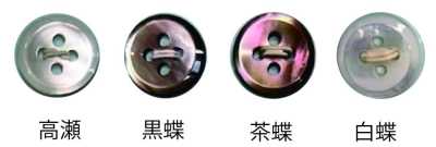 238 四孔 有边贝壳纽扣
