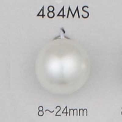 484MS 珍珠感 尿素材料 银色有柄纽扣