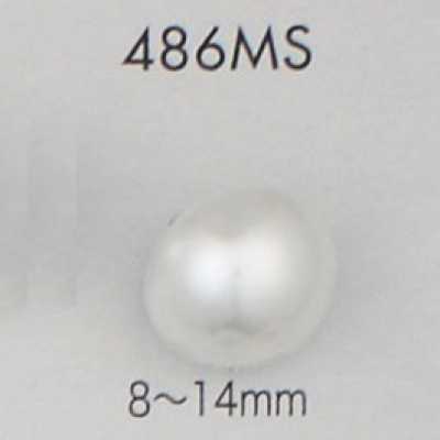 486MS 珍珠光泽 尿素材料 银色有柄纽扣