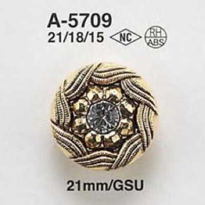 A5709 玻璃/ABS树脂制 矩形环有柄纽扣