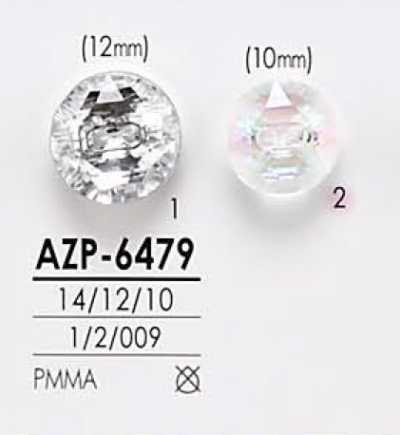 AZP6479 极光珍珠 钻石切割 纽扣