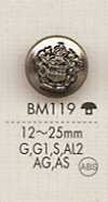 BM119 夹克的奢华金属纽扣