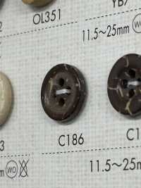 C186 天然材料四孔纽扣 Osaka Plastic Industries（DAIYA BUTTON） 更多图片