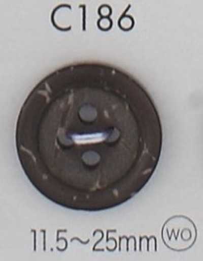 C186 天然材料 木质 四孔纽扣