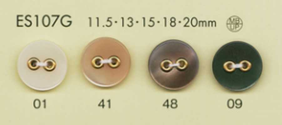 ES107G DAIYA BUTTONS 装饰两孔仿贝壳聚酯纤维纽扣