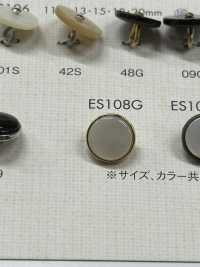 ES108G 优雅的仿贝壳聚酯纤维纽扣，适用于衬衫和衬衫 Osaka Plastic Industries（DAIYA BUTTON） 更多图片
