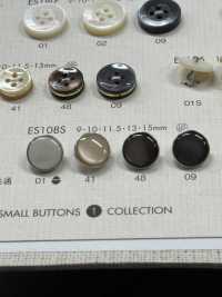 ES108G 优雅的仿贝壳聚酯纤维纽扣，适用于衬衫和衬衫 Osaka Plastic Industries（DAIYA BUTTON） 更多图片