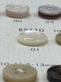 ES110 DAIYA BUTTONS 2孔装饰边框仿贝壳风格聚酯纤维纽扣 Osaka Plastic Industries（DAIYA BUTTON） 更多图片
