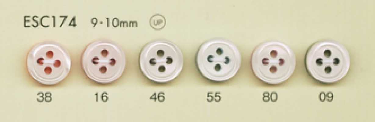ESC174 DAIYA BUTTONS 彩色仿贝壳聚酯纤维纽扣