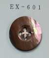 EX601 四孔有边茶蝶贝纽扣