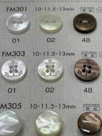 FM303 DAIYA BUTTONS纽扣聚酯纤维仿贝壳 Osaka Plastic Industries（DAIYA BUTTON） 更多图片