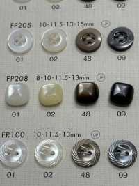 FP208 DAIYA BUTTONS纽扣聚酯纤维仿贝壳（方形） Osaka Plastic Industries（DAIYA BUTTON） 更多图片