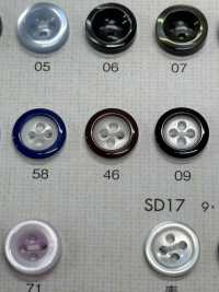 HDC17 DAIYA BUTTONS 防震超耐用""系列仿贝壳聚酯纤维纽扣" Osaka Plastic Industries（DAIYA BUTTON） 更多图片