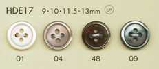 HDE17 DAIYA BUTTONS 耐冲击HYPER DURABLE""系列 仿贝壳聚酯纤维纽扣""