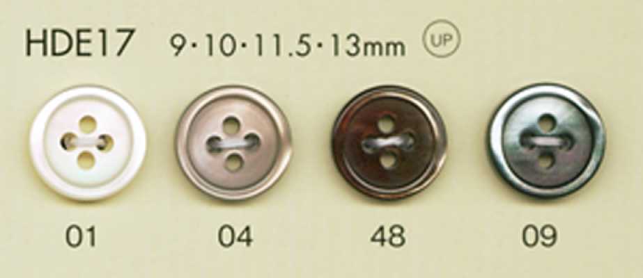 HDE17 DAIYA BUTTONS 耐冲击HYPER DURABLE""系列 仿贝壳聚酯纤维纽扣""