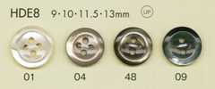 HDE8 DAIYA BUTTONS 耐冲击 HYPER DURABLE""系列 仿贝壳聚酯纤维纽扣""