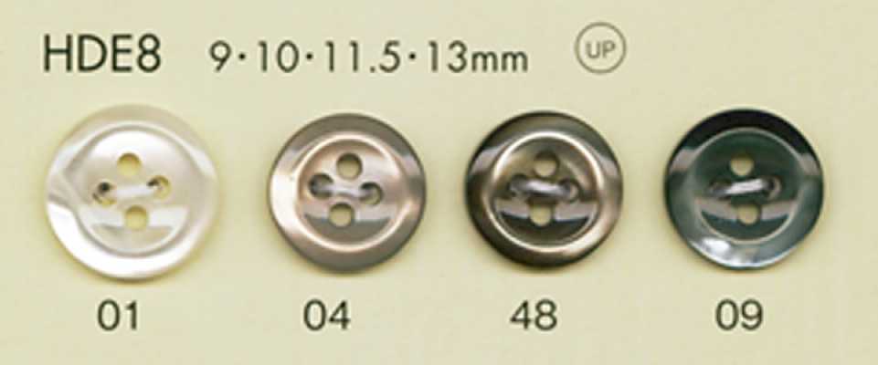 HDE8 DAIYA BUTTONS 耐冲击 HYPER DURABLE""系列 仿贝壳聚酯纤维纽扣""