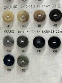 KSB80 优雅彩色4纽扣聚酯纤维纽扣 Osaka Plastic Industries（DAIYA BUTTON） 更多图片