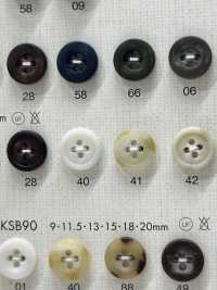 KSB80 优雅彩色4纽扣聚酯纤维纽扣 Osaka Plastic Industries（DAIYA BUTTON） 更多图片