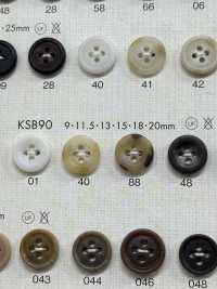 KSB90 优雅的 4 孔聚酯纤维纽扣 大阪纽扣（DAIYA BUTTON） 更多图片