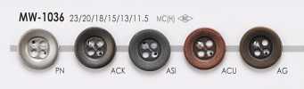 MW1036 用于夹克和西装的 4 孔金属纽扣